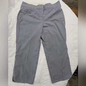 Lane Bryant Black and White Striped Pants